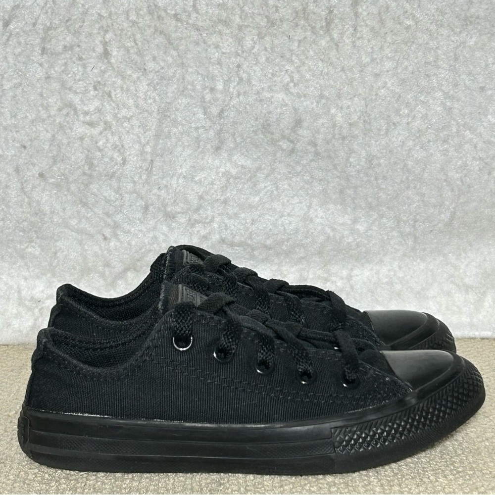 Converse CT All Stars Kids Black Low Canvas Casual Athletic Sneaker Shoes SZ 12